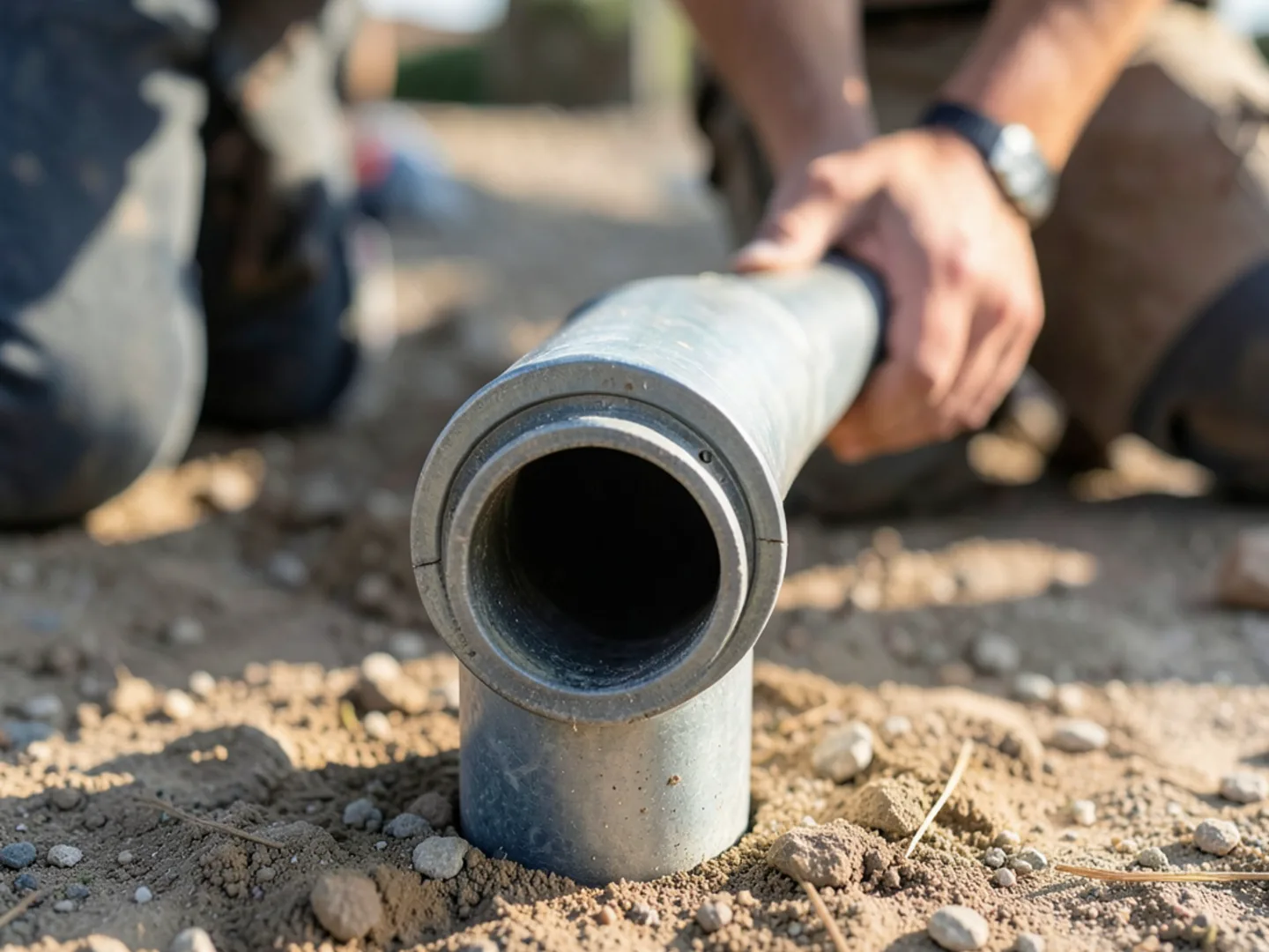 Close-up of 3x4-inch oversized aluminum downspout handling heavy drainage flow